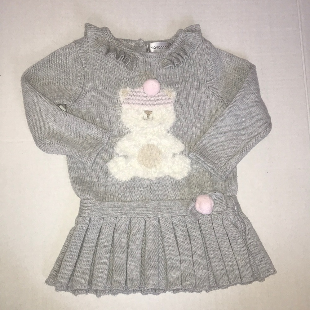 Ruffled Sweater Dress